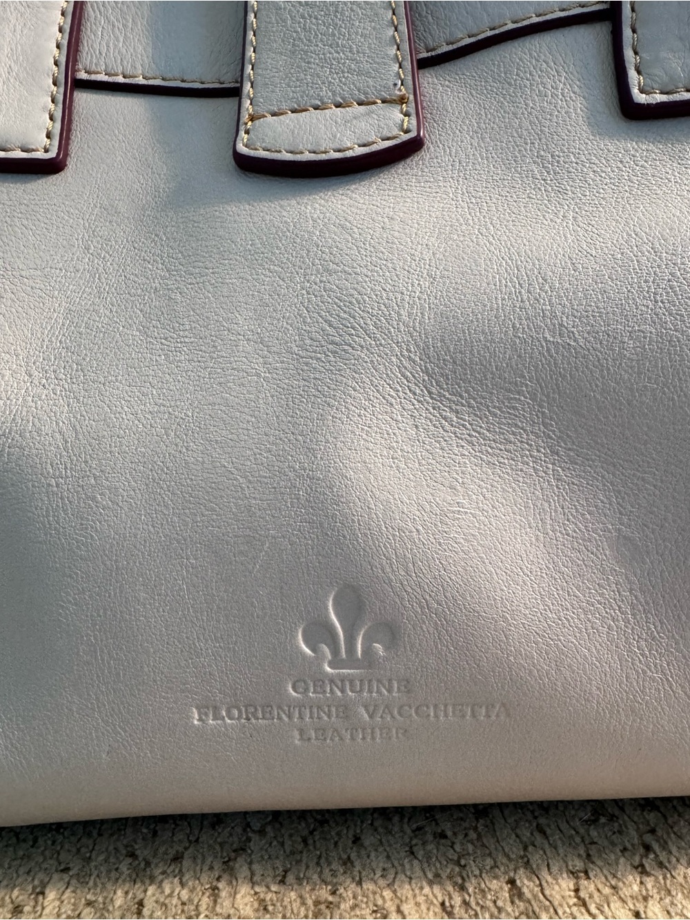 Dooney Light Blue Amelie TOTE Florentine Leather With Shoulder Strap - Picture 6 of 11